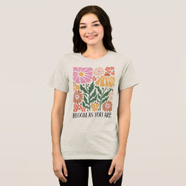 Triblenda Camiseta Tri-Blend Citas Florales Boho