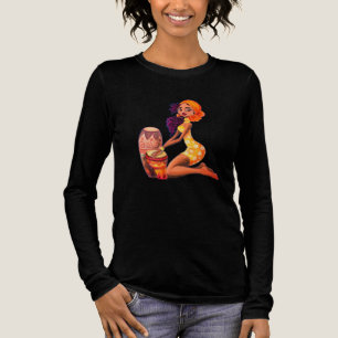 Triblenda Camiseta Tri-Blend con Drummer Girl