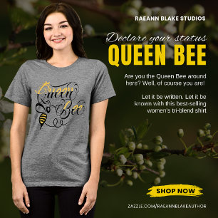 Triblenda Camiseta Tri-Blend Damas Queen Bee