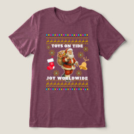 Triblenda Camiseta Tri-Blend de celebración de Navidad
