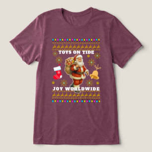 Triblenda Camiseta Tri-Blend de celebración de Navidad