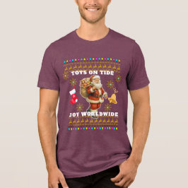 Triblenda Camiseta Tri-Blend de celebración de Navidad