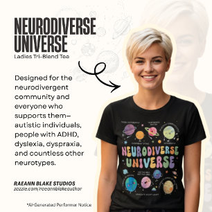 Triblenda Camiseta Tri-Blend de Conciencia del Universo Neur