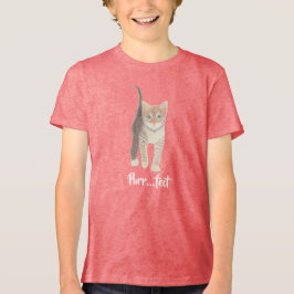 Triblenda Camiseta Tri-Blend de Gatito Minino