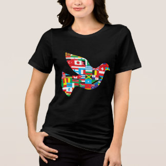 Triblenda Camiseta Tri-Blend de paz mundial