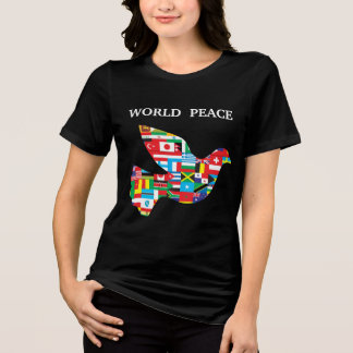 Triblenda Camiseta Tri-Blend de paz mundial