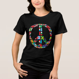 Triblenda Camiseta Tri-Blend de signo de paz