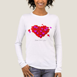 Triblenda Camiseta Tri-Blend Día de San Valentín Corazones R