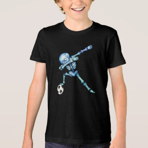 Triblenda Camiseta Tri-Blend Esqueleto Fútbol Moderno con Po