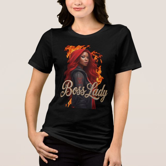 Triblenda Camiseta Tri-Blend Jefa Señora (Anverso)