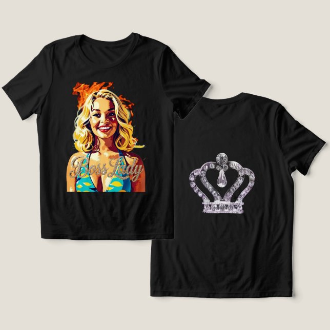 Triblenda Camiseta Tri-Blend Jefa Señora (Diseño Anverso y Reverso)
