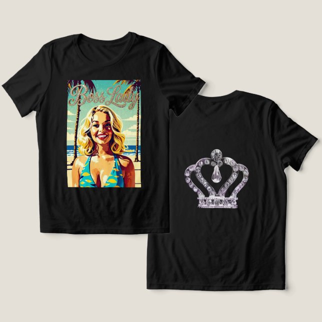 Triblenda Camiseta Tri-Blend Jefa Señora (Diseño Anverso y Reverso)