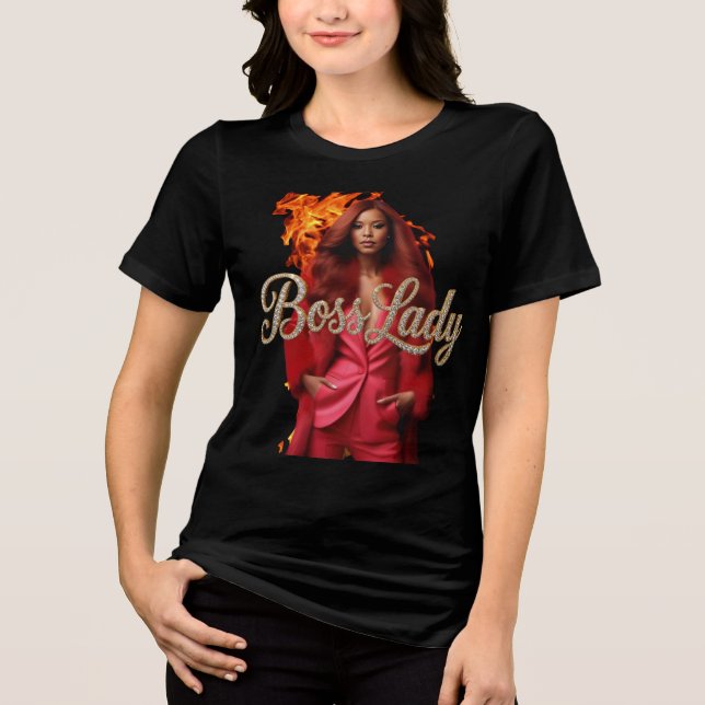 Triblenda Camiseta Tri-Blend Jefa Señora (Anverso)