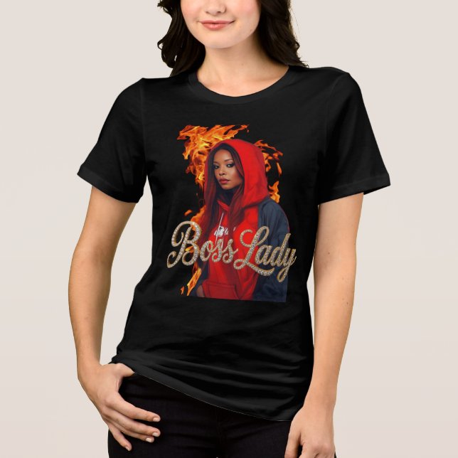 Triblenda Camiseta Tri-Blend Jefa Señora (Anverso)