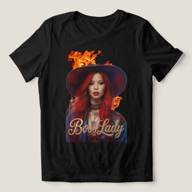 Triblenda Camiseta Tri-Blend Jefa Señora (Diseño delantero )