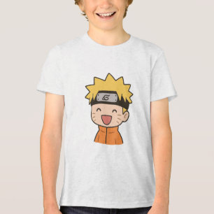 Triblenda Camiseta Tri-Blend Juvenil Feliz Chibi Ninja - Sua
