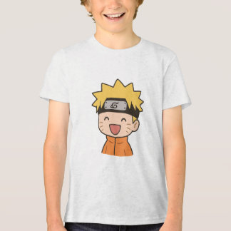 Triblenda Camiseta Tri-Blend Juvenil Feliz Chibi Ninja - Sua
