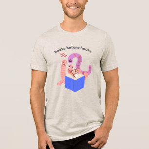 Triblenda Camiseta Tri-Blend Libros Antes de Ganchos Lombric