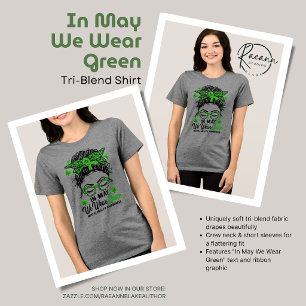 Triblenda Camiseta Tri-Blend Nosotros Usamos Verde en Mayo