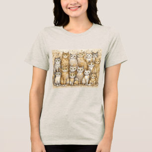 Triblenda Camiseta Tri-Blend para calmar gatos
