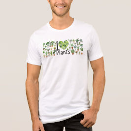 Triblenda Camiseta Tri Blend para Hombres I Heart Plants