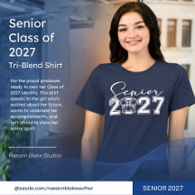 Camiseta Tri-Blend para la Clase de 2027 Femenina