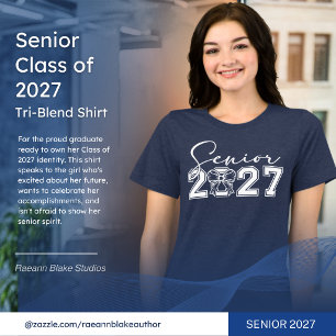 Triblenda Camiseta Tri-Blend para la Clase de 2027 Femenina