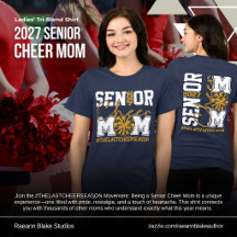 Camiseta Tri-Blend para Mamá de Cheer Senior 2027