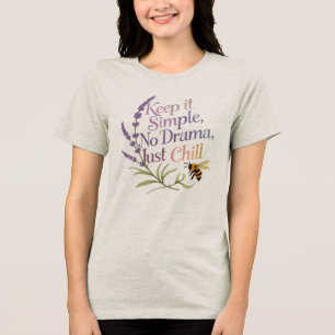 Triblenda Camiseta Tri-blend para mujeres con Lavanda y Abej