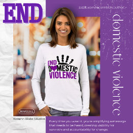 Triblenda Camiseta Tri-Blend para Poner Fin a la Violencia D