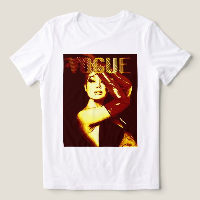 Triblenda Camiseta Tri‑Blend Retro Vogue “Striking a Pose” (Diseño delantero )