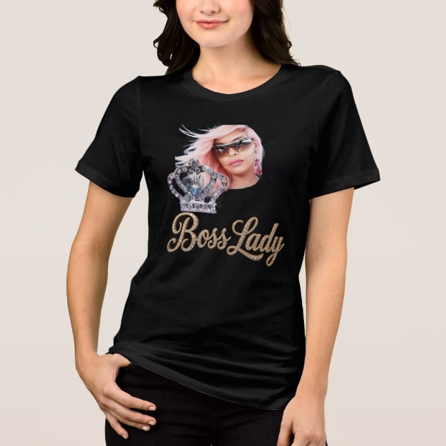 Triblenda Camiseta Tri-Blend Señora Jefa (Anverso)
