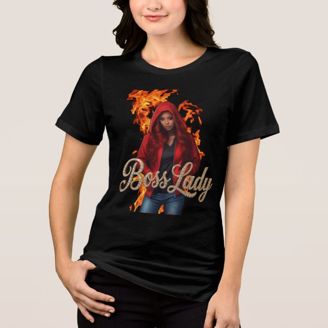 Triblenda Camiseta Tri-Blend Señora Jefa (Anverso)