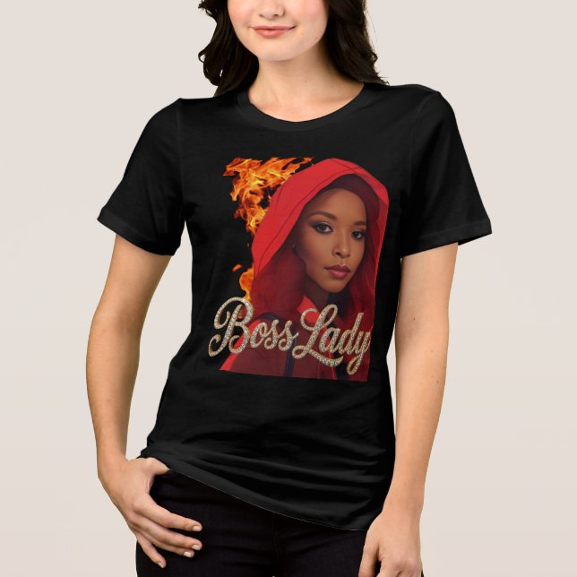 Triblenda Camiseta Tri-Blend Señora Jefa (Anverso)