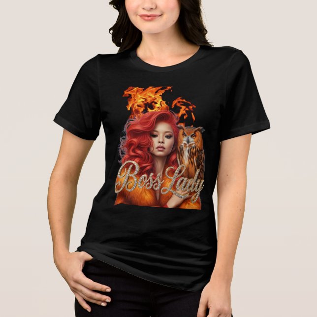 Triblenda Camiseta Tri-Blend Señora Jefa (Anverso)