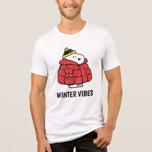 Triblenda Camiseta Tri-Blend Snoopy Invierno con Abrigo Hinc