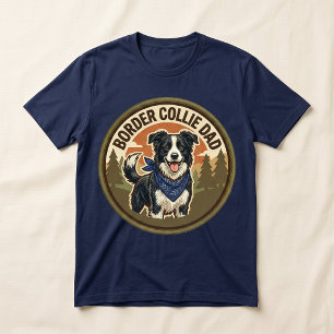 Triblenda Camiseta triblend Border Collie Dad   Regalo para 