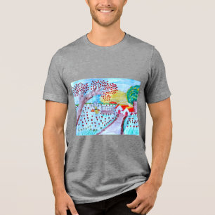Triblenda Camiseta triblend con estampado frontal