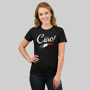 Triblenda Camiseta triblend de mujer Ciao Script White Text 