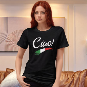 Triblenda Camiseta triblend de mujer Ciao Script White Text