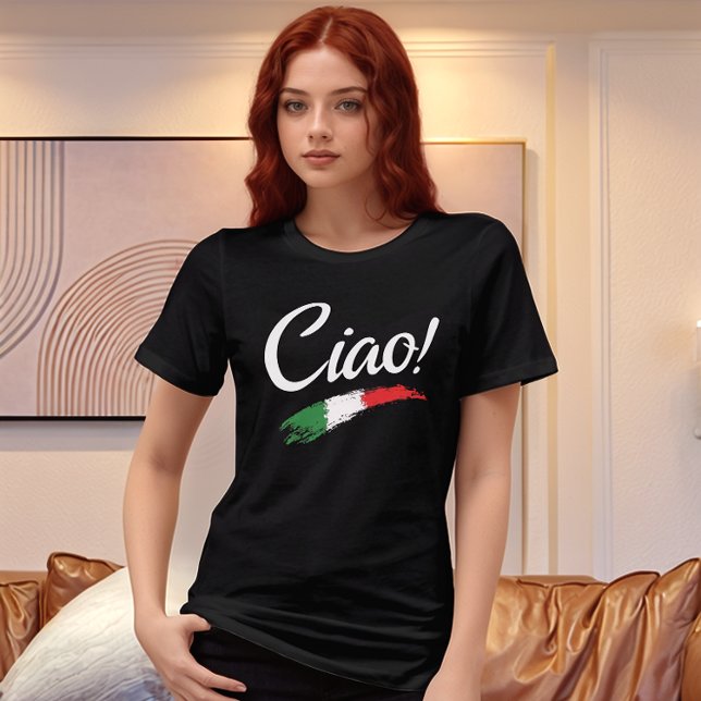 Triblenda Camiseta triblend de mujer Ciao Script White Text  (Subido por el creador)