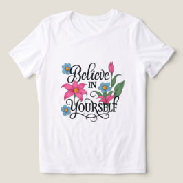 Triblenda Camiseta triblend floral inspiradora para mujer