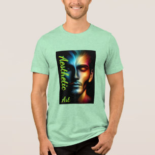 Triblenda Camiseta triblend para hombre Bella+Canvas, blanca