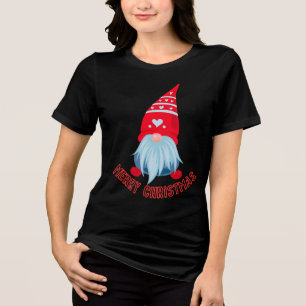 Triblenda Camiseta trinitosa de las mujeres navideñas