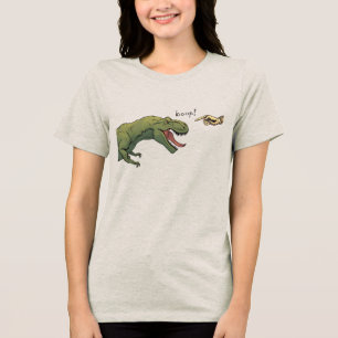 Triblenda Camiseta Tyrannosaurus de T-Rex Dinosaur Boop feme