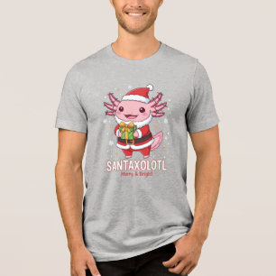 Triblenda Camiseta unisex de Navidad Alegre Brillante SANTAX