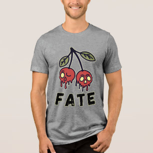 Triblenda Camiseta unisex Fate Cherry Skull divertida