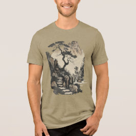 Triblenda Camiseta Unisex Sereno Paisaje Japonés - Tranqui