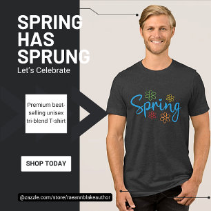 Triblenda Camiseta Unisex Tri-Blend Celebra la Primavera