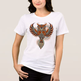 Triblenda Camiseta Vectorial de Mandala de Búho Tribal
